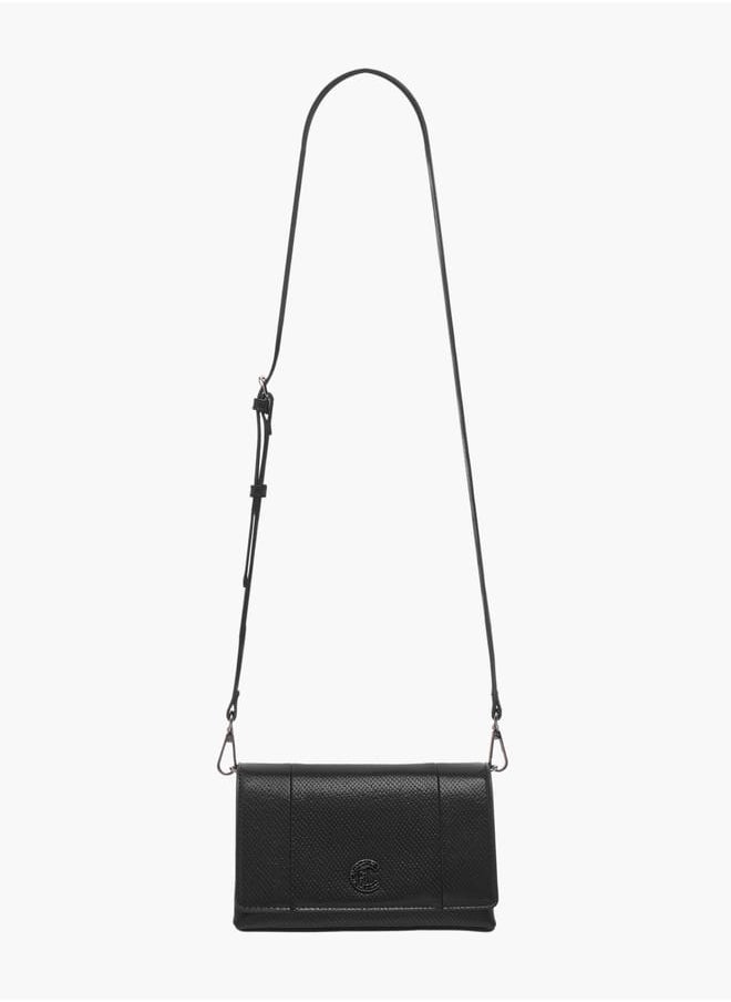 Le Confort Women Textured Crossbody Bag with Button Closure  - Image 2