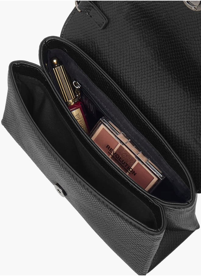 Le Confort - Women Textured Crossbody Bag with Button Closure - Image 1
