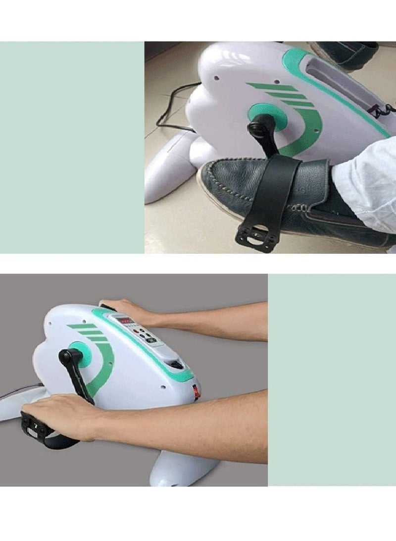 ماكينة تمرين بدواسة كهربائية بمحرك دراجة تمارين محمولة للساقين والذراعين ، دواسة تمرين صغيرة مع شاشة LCD لتقوية العضلات للمعاقين والناجين من السكتات الدماغية - Image 5