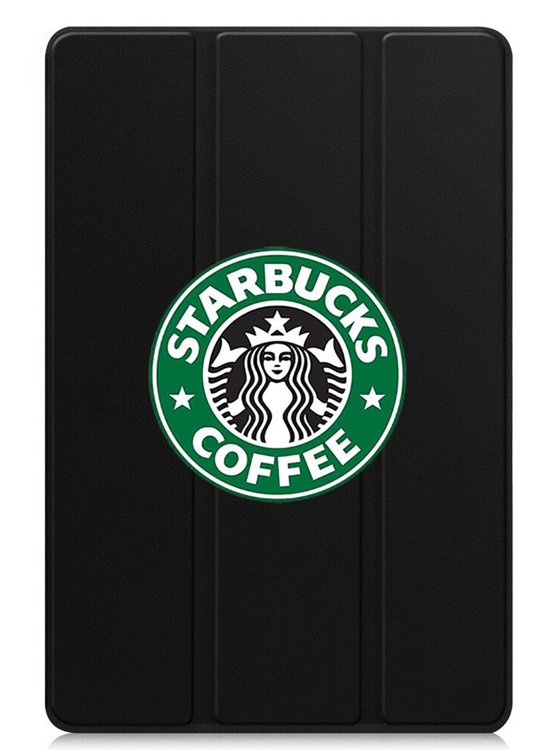 Theodor Protective Flip Case For Apple iPad Pro 13 (2024) With Trifold Stand Auto Wake Sleep Shockproof Cover Starbuck logo - Image 1
