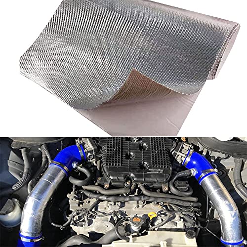 XINPENGLIU Aluminum Sheet Backed Self-Adhesive 12'' X 24’',Fiberglass Thermal Insulation Reflective Material High Temp Protection - Image 1