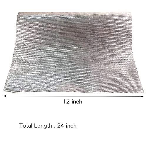 XINPENGLIU Aluminum Sheet Backed Self-Adhesive 12'' X 24’',Fiberglass Thermal Insulation Reflective Material High Temp Protection - Image 2