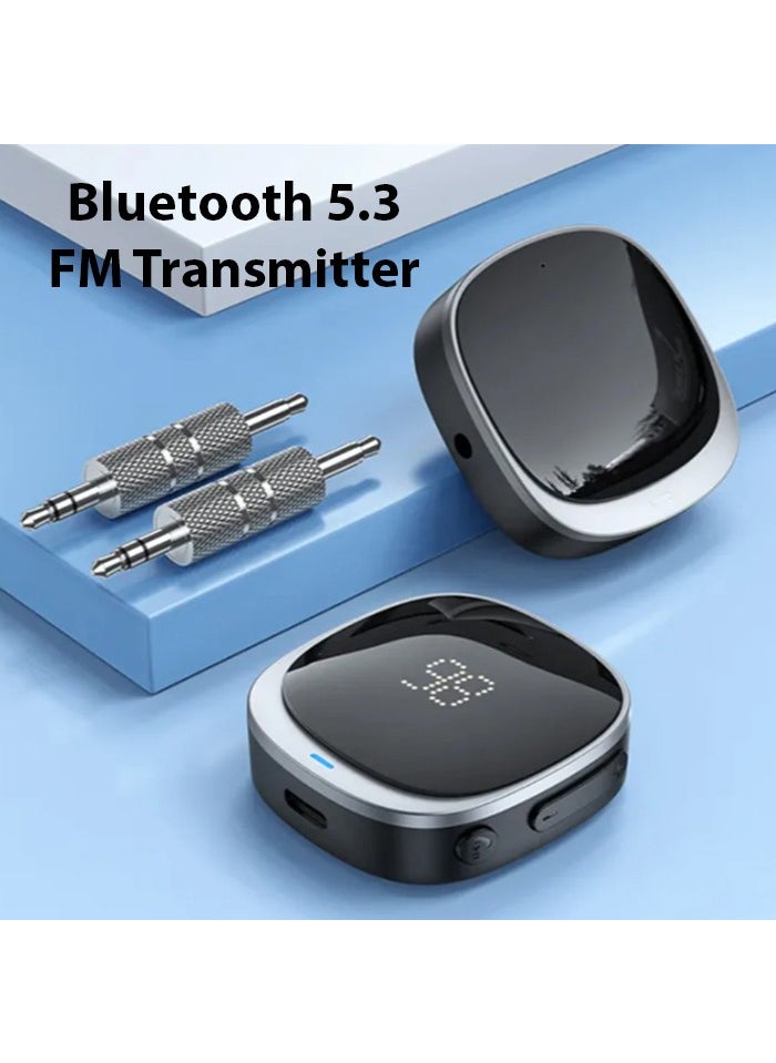 Hoco - E80 Wireless Bluetooth 5.3 In-Car FM Transmitter with Digital Display - Image 1