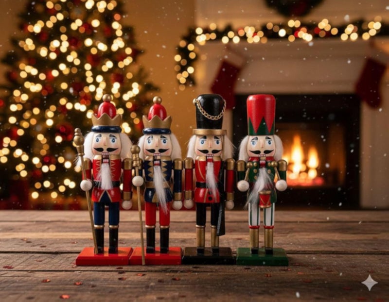 كسارة جوز عيد الميلاد العسكرية 16 سم (بدلة حمراء)