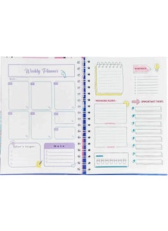 Lizy Hard Cover Spiral Undated Talking Diary 17X24 cm  - Image 3