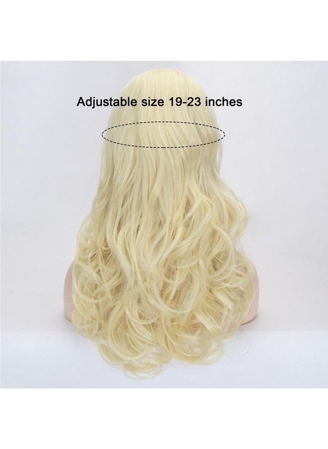 Probeauty Long Wave Blonde Bouffant Beehive Wigs Big Curly Wavy Retro Wigs For Women 70S 80S Costume 23 Inch  - Image 5