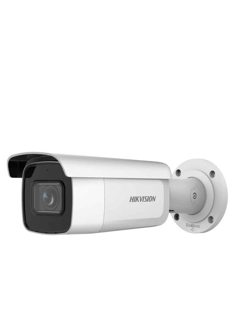 HIKVISION 4 MP AcuSense Motorized Varifocal Bullet Network Camera, 2.8 to 12mm Motorized Varifocal Lens, H.265+, 120 dB True WDR, H.265+ Compression, IP67 / IK10 Protection, White | DS-2CD2643G2-IZS - Image 1