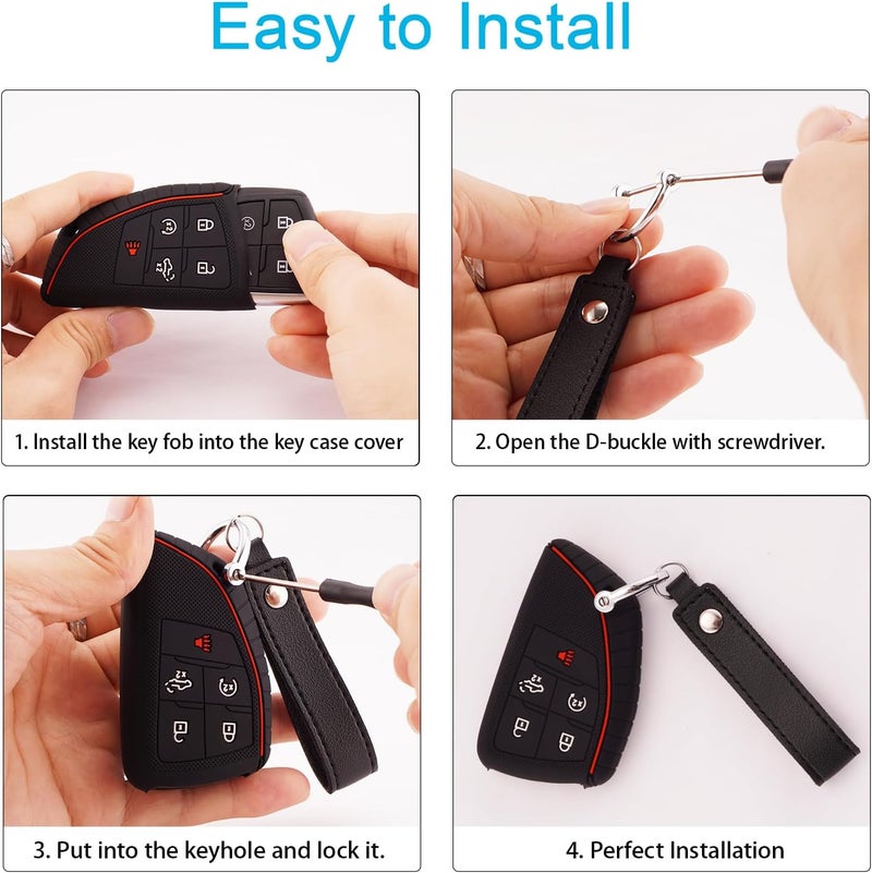 Koaudb Key Fob Cover for Chevy Silverado and GMC Sierra - Image 4