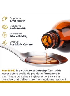 : Max B-ND Liquid Vitamin B-Complex for Liver & Brain Health - Sublingual Drops for Energy, Immune - 8 fl oz - Thiamin, B12, B6 & More - for Men, Women, Kids - pzsku/ZB59FCC9921EA21450362Z/45/_/1741160520/00cd737d-3688-4597-83ee-71c00602097b