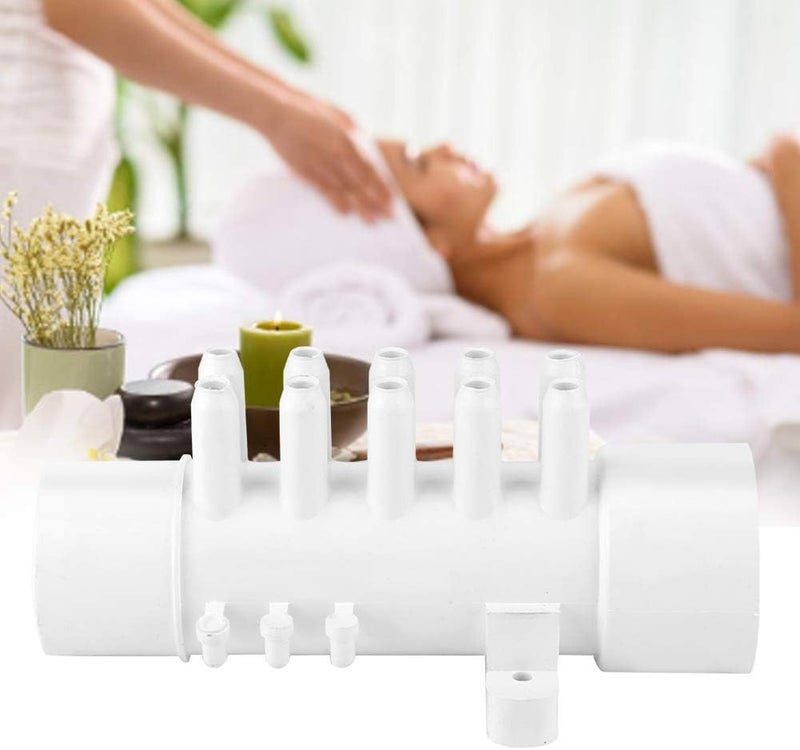 klarako Spa Manifold,Swimming Pool Accessories Water Manifold 1.5in 10mm 10 Port PVC Pool Plumbing Manifold Hot Spring Bathtub Swimming Pool Spa Accessories - Image 4