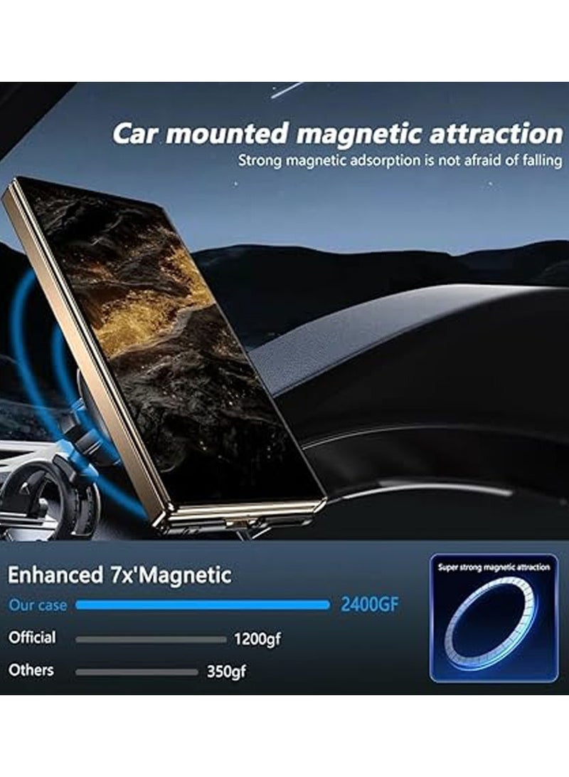 حقيبة متوافقة مع هواوي ميت XT التصميم النهائي مع حماية مفصل مغناطيسية، حامل دائري مغناطيسي قابل للدوران بزاوية 360 درجة، ودرع رقيق من البلاستيك الصلب للحماية من الصدمات. - Image 2