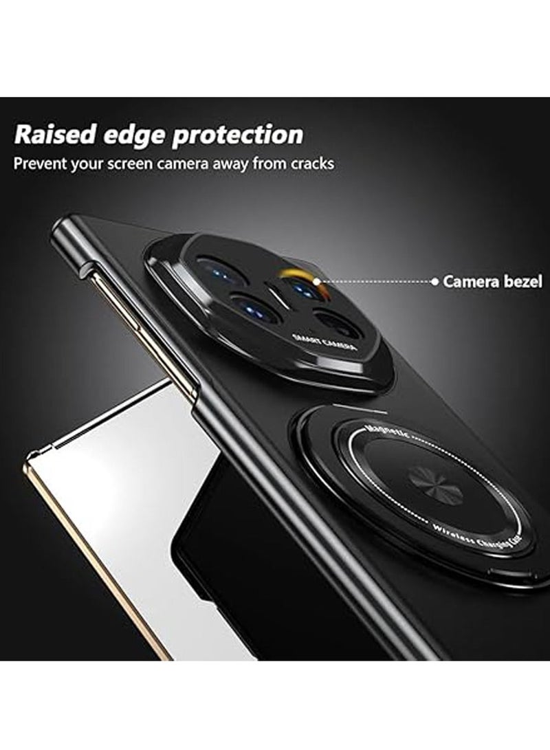 حقيبة متوافقة مع هواوي ميت XT التصميم النهائي مع حماية مفصل مغناطيسية، حامل دائري مغناطيسي قابل للدوران بزاوية 360 درجة، ودرع رقيق من البلاستيك الصلب للحماية من الصدمات. - Image 3