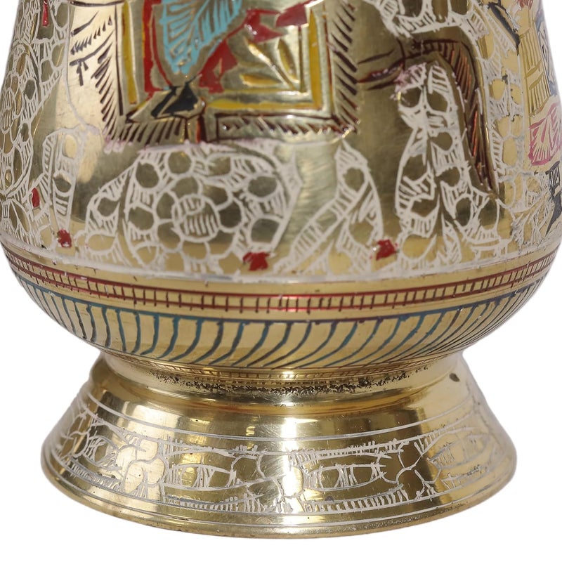 BLEWZ Pure Brass King Queen print Style Cup Mug Drinkware Tableware Home Hotel Restaurant Gift Item - Image 2
