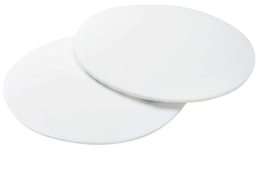 Xfenvs Door Knob Wall Shield, Large White Round Soft Door Stopper Wall Protector,Self Adhesive Door Handle Bumper 2 PCS (Large Round Style 3.54", White) - Image 3