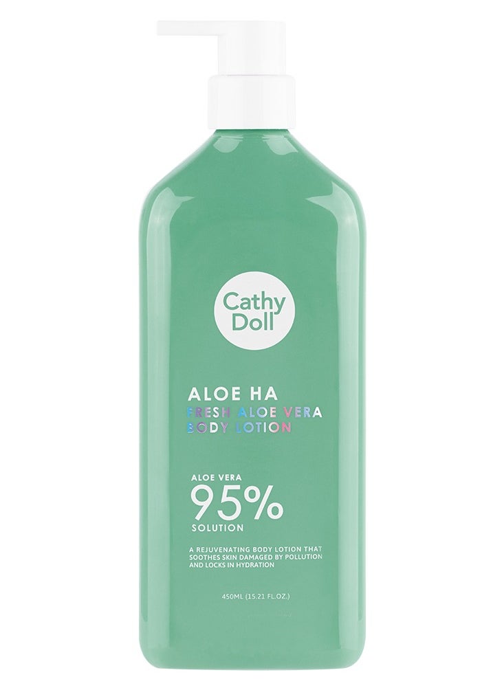 Cathy Doll Cathy Doll Aloe HA Fresh Aloe Vera Body Lotion | 95% Aloe Vera Solution | Rejuvenating & Hydrating | 450ml (15.21 fl.oz.)  - Image 1