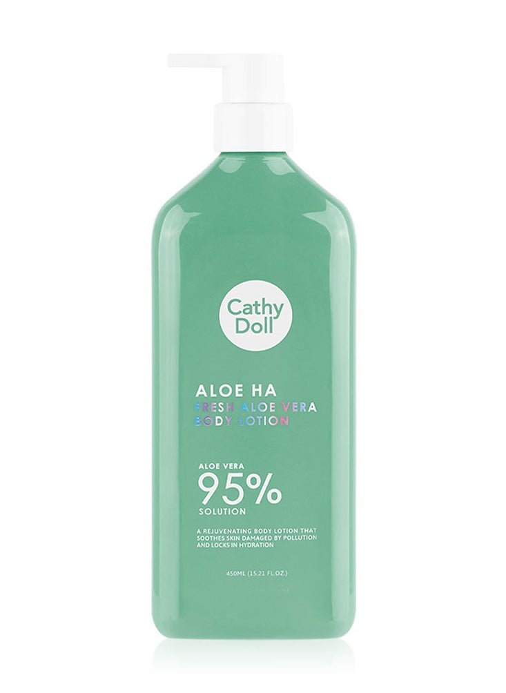 Cathy Doll Cathy Doll Aloe HA Fresh Aloe Vera Body Lotion | 95% Aloe Vera Solution | Rejuvenating & Hydrating | 450ml (15.21 fl.oz.)  - Image 2