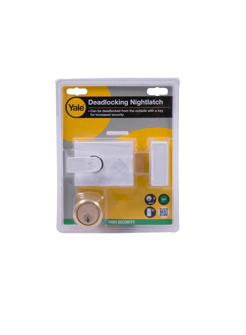 Yale Deadlocking Night latch White - Image 3