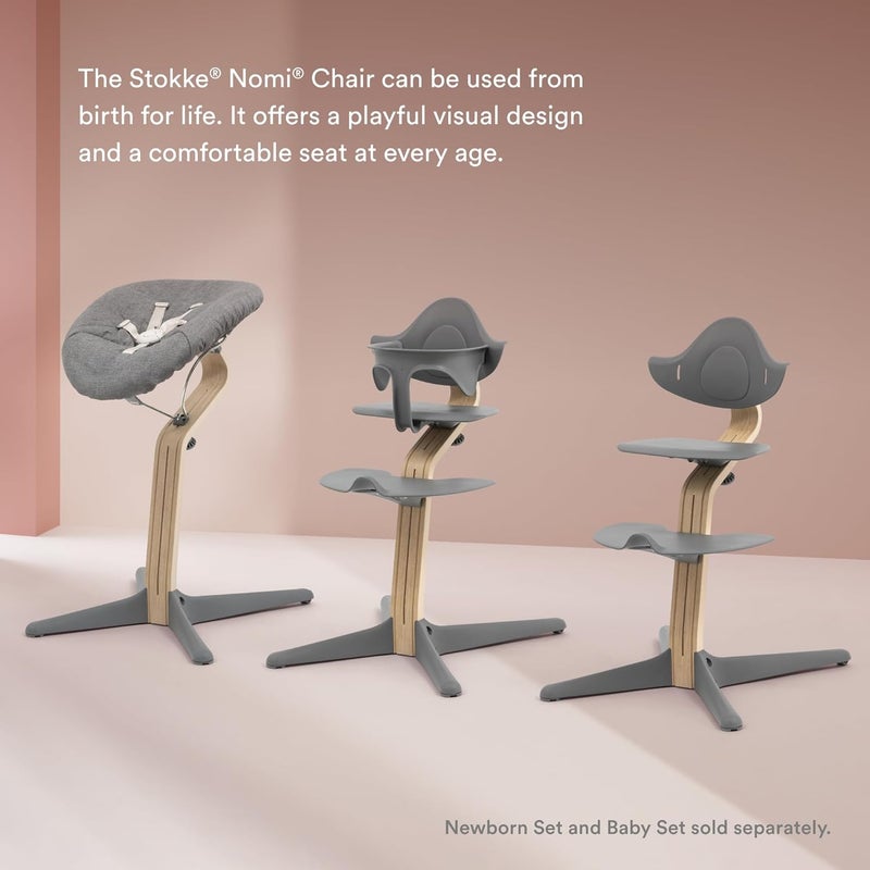 Stokke Nomi High Chair - Inspires Active Sitting - Tool-Free Adjustability - Black/Natural - Image 5