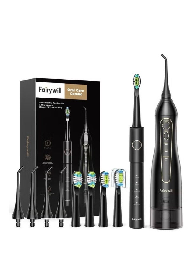 Fairywill Portable Intelligent Ultrasonic Toothbrush And Oral Irrigator Water Flosser Pack USB Rechargeable 3 Modes 300ML - Image 1