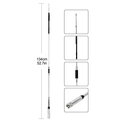UAYESOK Quad Band Mobile Radio Antenna 10m/6m/2m/70cm 29MHZ/50MHZ/144MHZ/430MHZ for YAESU FT-8900R TYT TH-9800 QYT KT-980 Plus KT-8900 KT-7900D - Image 4