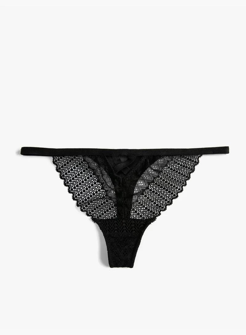 كوتون Lacy String Panties
