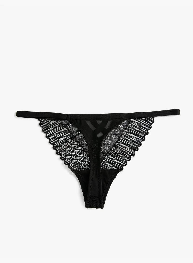 كوتون Lacy String Panties