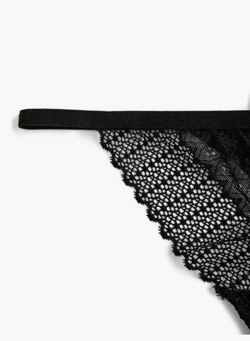 كوتون Lacy String Panties