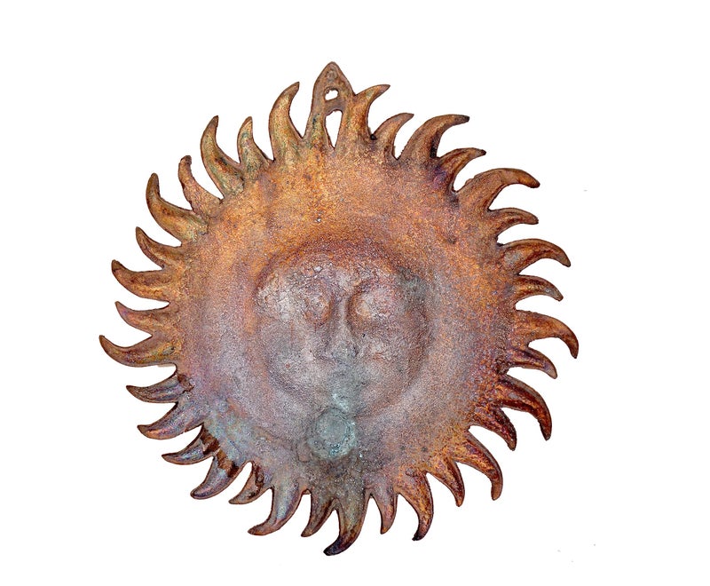Aone India Metal Vastu Sun Mask Home Wall Hanging Height 13 inch Bronze - Image 5