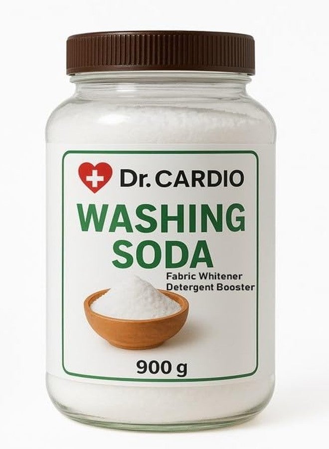 Dr Cardio مسحوق صودا الغسيل دكتور كارديو 900 جم، منظف متعدد الأغراض صديق للبيئة للغسيل والمطبخ والحمام والمنزل، مسحوق كربونات الصوديوم النقي - Image 1