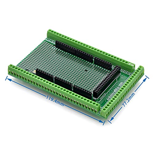 ANMBEST Mega 2560 R3 Prototype Screw Terminal Block Shield Board Pre-soldered Kit, Breakout Module for Arduino UNO - Image 2