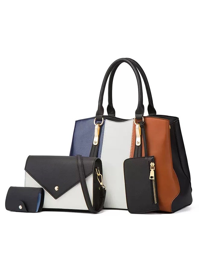 general New Fashion Color-Blocking Mother-Daughter Bag Set: Versatile Women's Handheld Shoulder & Crossbody Bag (4-Piece Set)