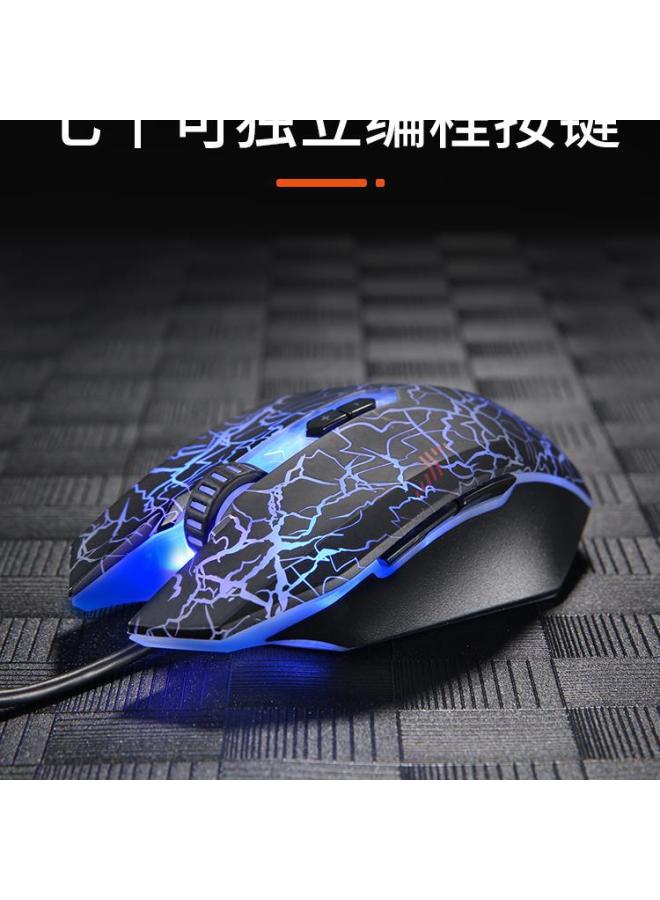 Official Flagship Store Mouse EM915 Wired E-Sports Game Macro Special Laptop Other-Color:The First Generation Cool Black Version-Interface:Official Standard  - Image 3