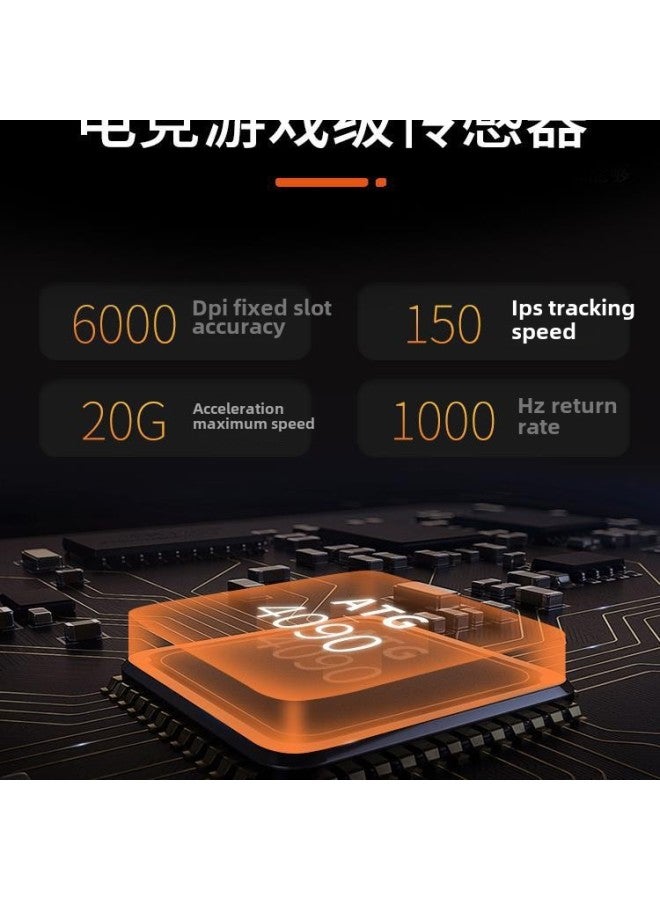Official Flagship Store Mouse EM915 Wired E-Sports Game Macro Special Laptop Other-Color:The First Generation Cool Black Version-Interface:Official Standard  - Image 5
