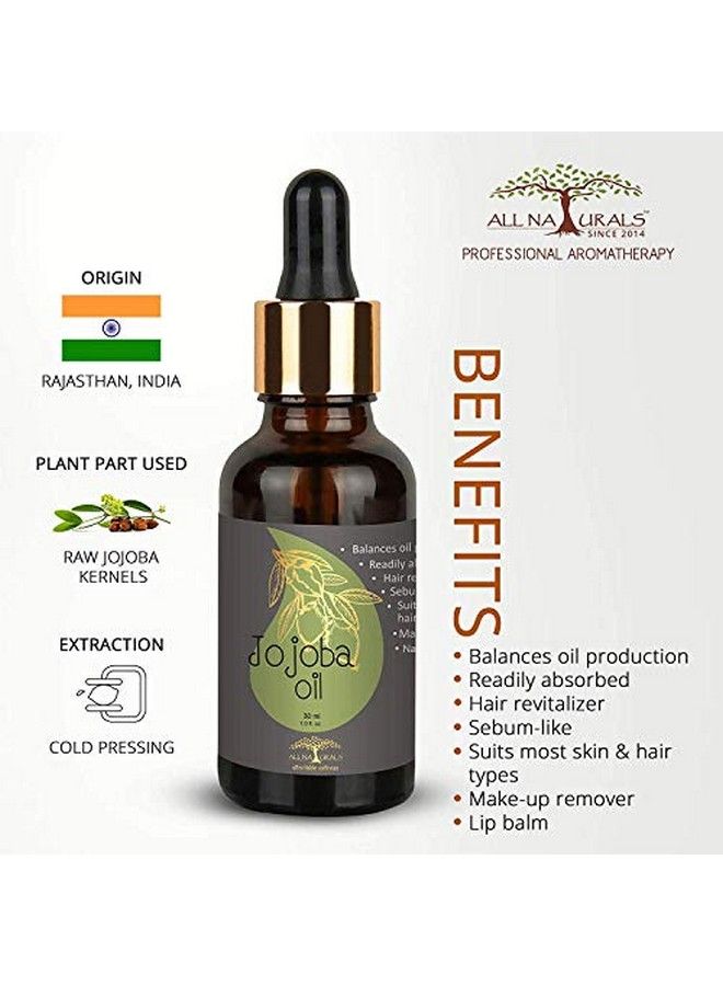 All Naturals Jojoba Oil For Pigmentation Acne (Oily Skin) 30 Ml Coldpressed Natural Lip Balm And Makeup Remover - Image 3