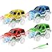 Save Unicorn Magnetic Track Cars Replacement Only Flex Track Race cars Accessories Construction Building Kits for Magnet Tracks Glow in the Dark Only Compatible with Magnetic Car Tracks for Kids Ages 3 4pack - Image 2