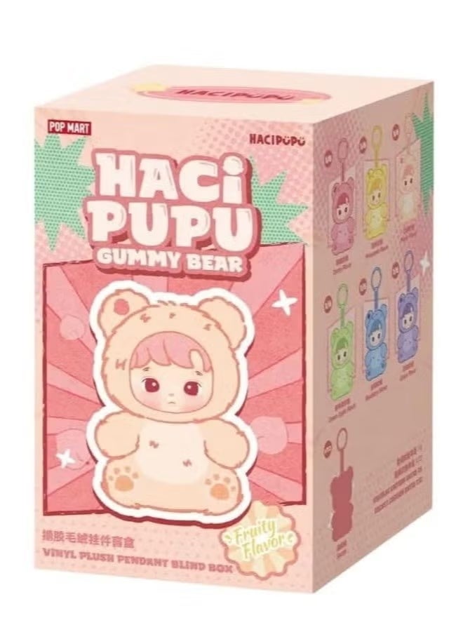 Pop Mart x Minico 100% Authentic Pop Mart HACIPUPU Gummy Bear Series Vinyl Plush Pendant Single Blind Box - Image 1