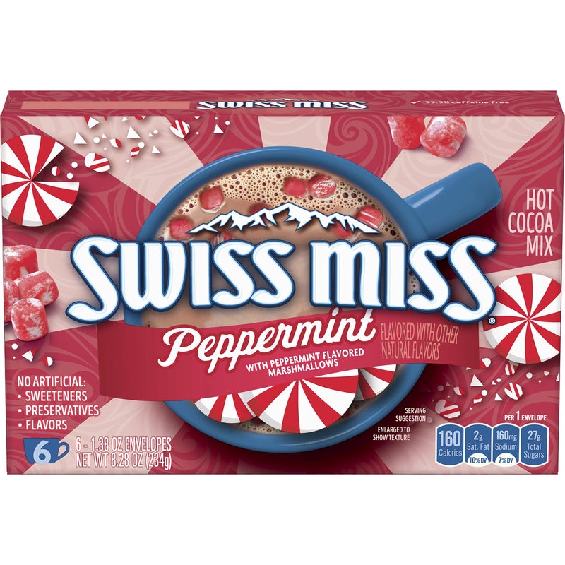 Swiss Miss Peppermint Flavored Hot Cocoa Mix 6 Count Hot Cocoa Mix Packets - Image 3