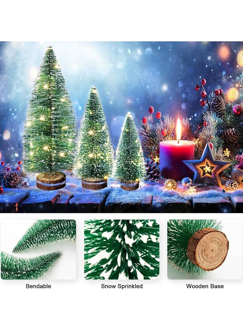 AUTOYSUR Mini Christmas Trees, Sisal with Wooden Base – Set of 4 - Image 5