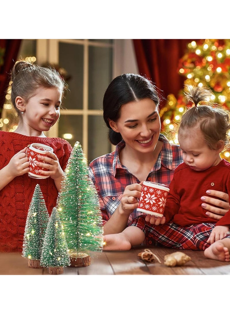 AUTOYSUR Mini Christmas Trees, Sisal with Wooden Base – Set of 4 - Image 4
