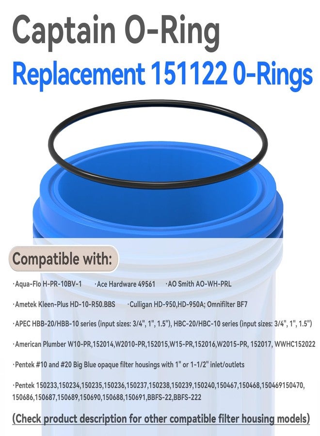 اولنوسو حلقة O-ring لمرشح المياه، عبوة من 3 قطع لمرشحات المياه Pentair Pentek Big Blue، حلقة O-ring بديلة لمرشح المياه المنزلي بالكامل لـ 151122 - Image 3