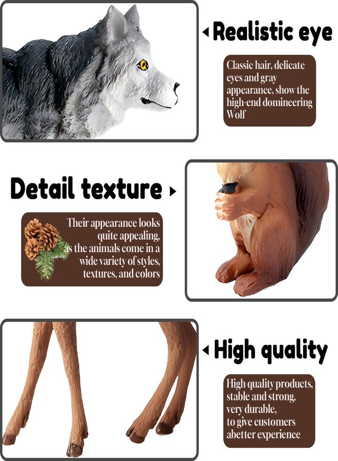 SCAHOW 10pcs Forest Animal Toys Figures, Realistic Woodland Creatures Figurines, Plastic Animals Miniature Toys Cake Topper - Image 5