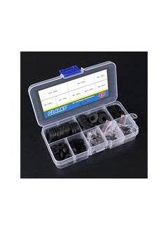 Glarks Glarks 410Pcs Metric M2 M2.5 M3 M4 M5 M6 M8 M10 Flat Washers Assortment Set, Black Zinc Plated Alloy  - Image 4