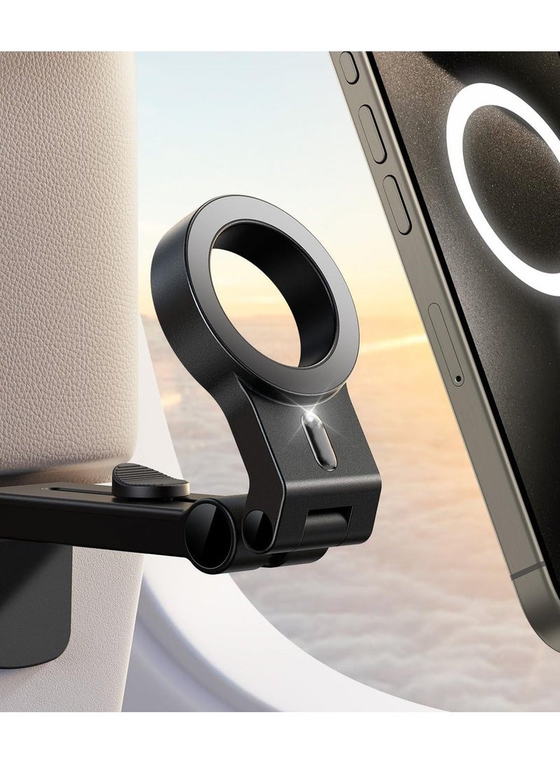 Y&D Magsafe Airplane Phone Holder Travel Essentials, [Flexible Rotation] Hands-Free Mount, Essentials Stand for iPhone 15 Pro Max 14 13 12 Series - Image 1