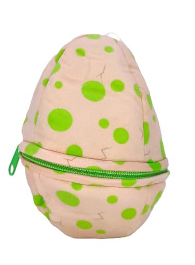 Dimpy Stuff Plush Toy with Egg Shell, Orange and Green, 16 cm - Image 2