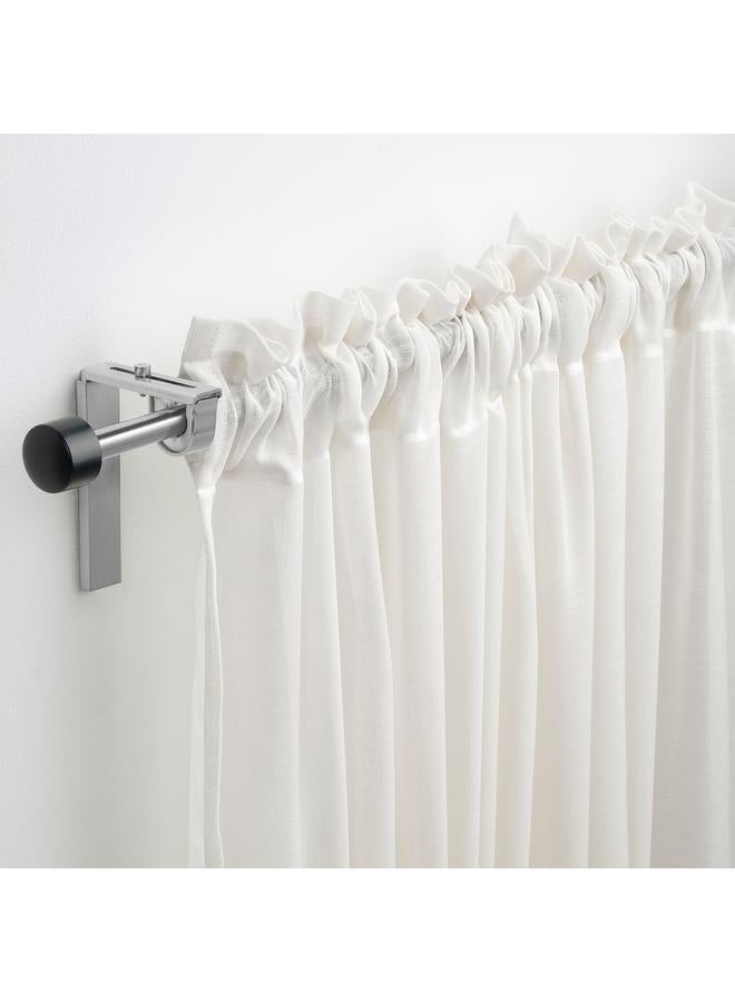 Zaboon Curtain Rod, Silver-Colour, 120-210 Cm - Image 2