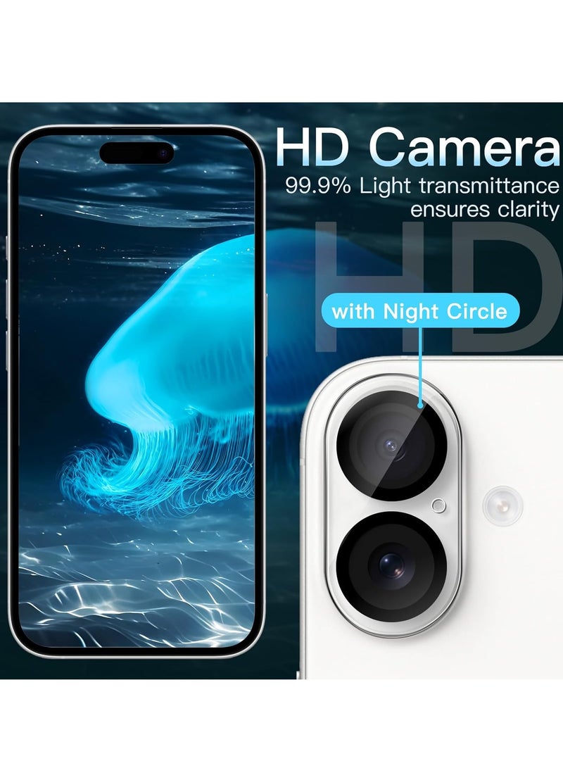 Camera Lens Protector for iPhone 16 & 16 Plus – 9H Tempered Glass, Anti-Scratch, Case Friendly, HD Clear (3-Pack) - Image 5