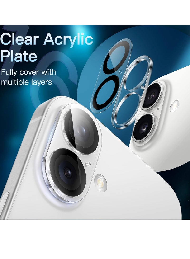 Camera Lens Protector for iPhone 16 & 16 Plus – 9H Tempered Glass, Anti-Scratch, Case Friendly, HD Clear (3-Pack) - Image 3