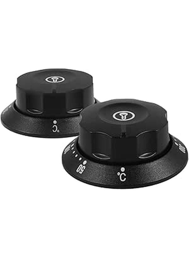 Universal Thermostat Knobs For Electric Oven Fryer 2 Pcs Temperature Control Plastic - Image 1
