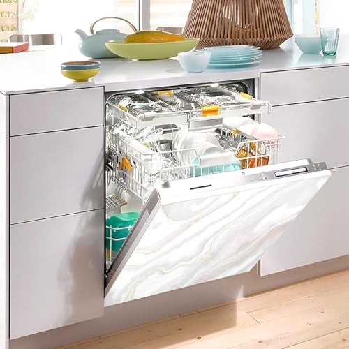 BOENLE White Grey Gold Marble Dishwasher Magnet Cover Sticker Magnetic Refrigerator Panel Front Door Fridge Microwave Decal Decorative Vinyl - Image 5