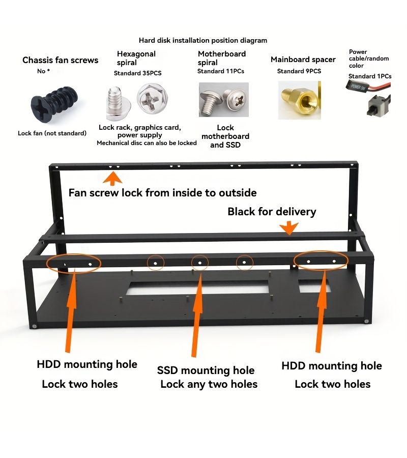 Extended E-ATX Bracket Computer Chassis Rack For ATX MicroATX Mini ITX - Image 2